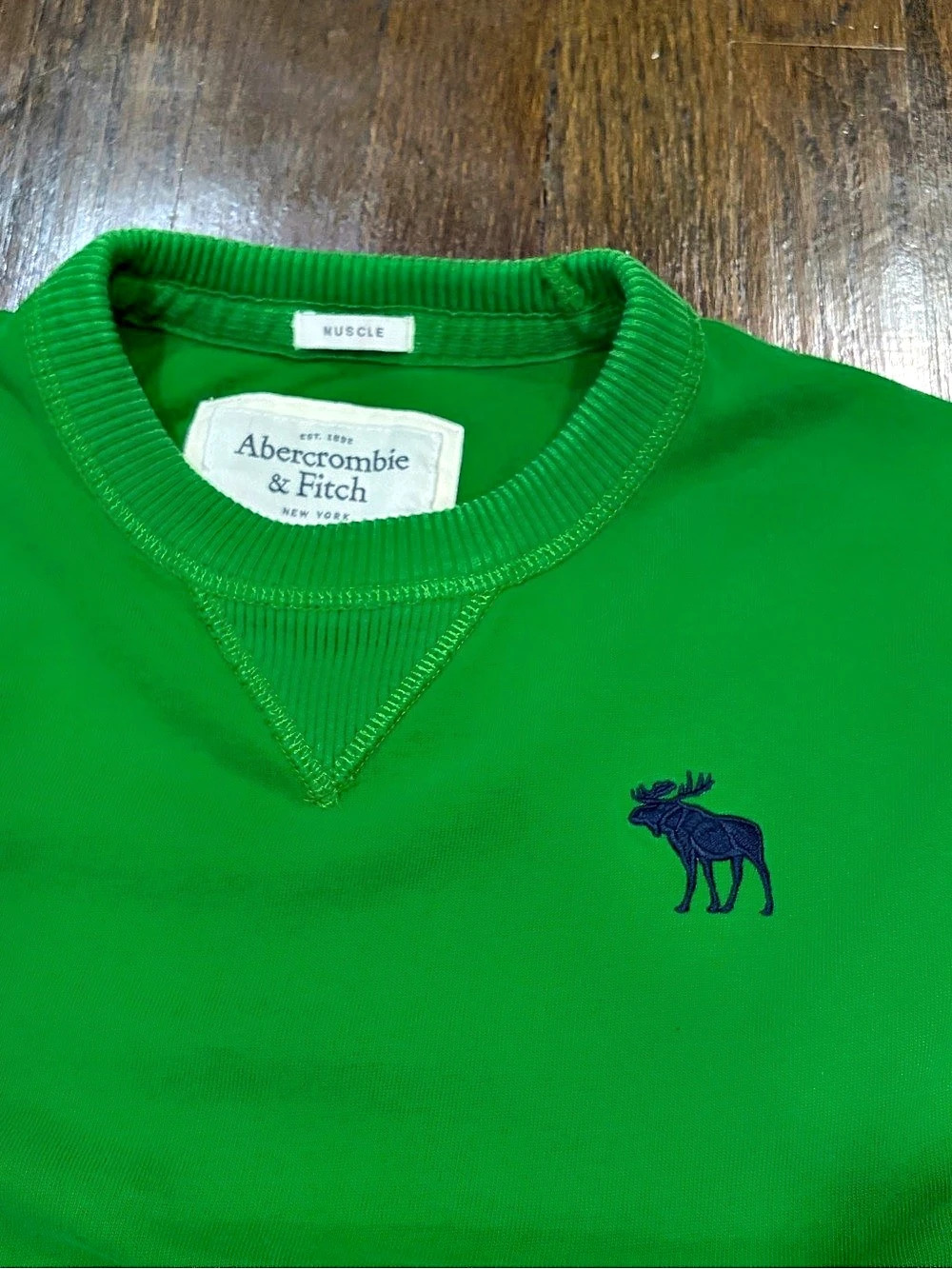 Abercrombie & Fitch Men's Green Crewneck Sweater Size Large